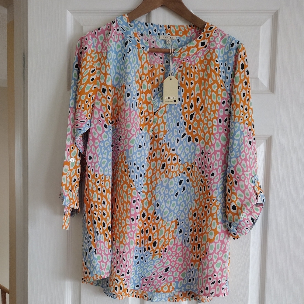 3/$30 JODIFL Colorful Patterned Women's Top
